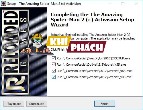 Cài đặt phần mềm yêu cầu chơi game The Amazing Spider Man 2