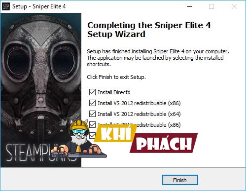 Cài đặt phần mềm yêu cầu để chơi game Sniper Elite 4