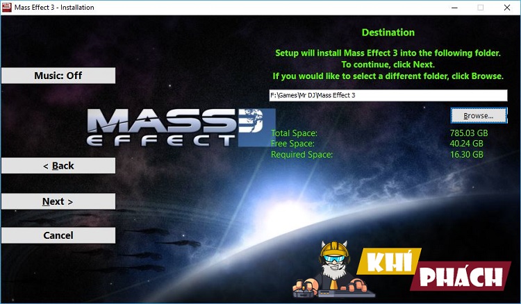 Hướng dẫn cài đặt game Mass Effect 3 chi tiết