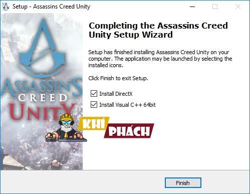 Cài đặt phần mềm yêu cầu để chiến Assassin's Creed Unity