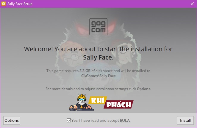 Cài Sally Face với một bước duy nhất