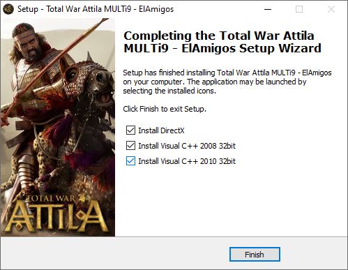 Cài phần mềm yêu cầu để chiến Attila