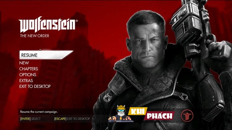 Mở Wolfenstein: The New Order lên và diệt nazi thôi!!!